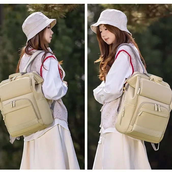 حقيبة حفاضات المومياء ذات سعة كبيرة حقيبة الحفاض المواد حقيبة يد للطفل حقيبة سفر خارجية للعناية بالطفل حقيبة ظهر للسفر للأطفال #4