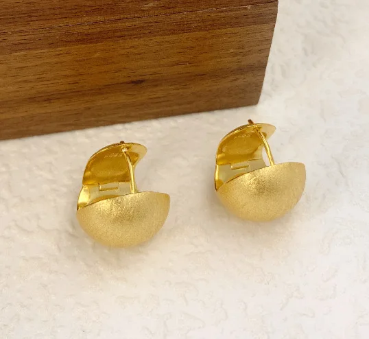 2025 New Fashionable Classic High Quality Brand Luxury Jewelry Women's Round Design Earrings Pure 925 Simple Light Luxury Party