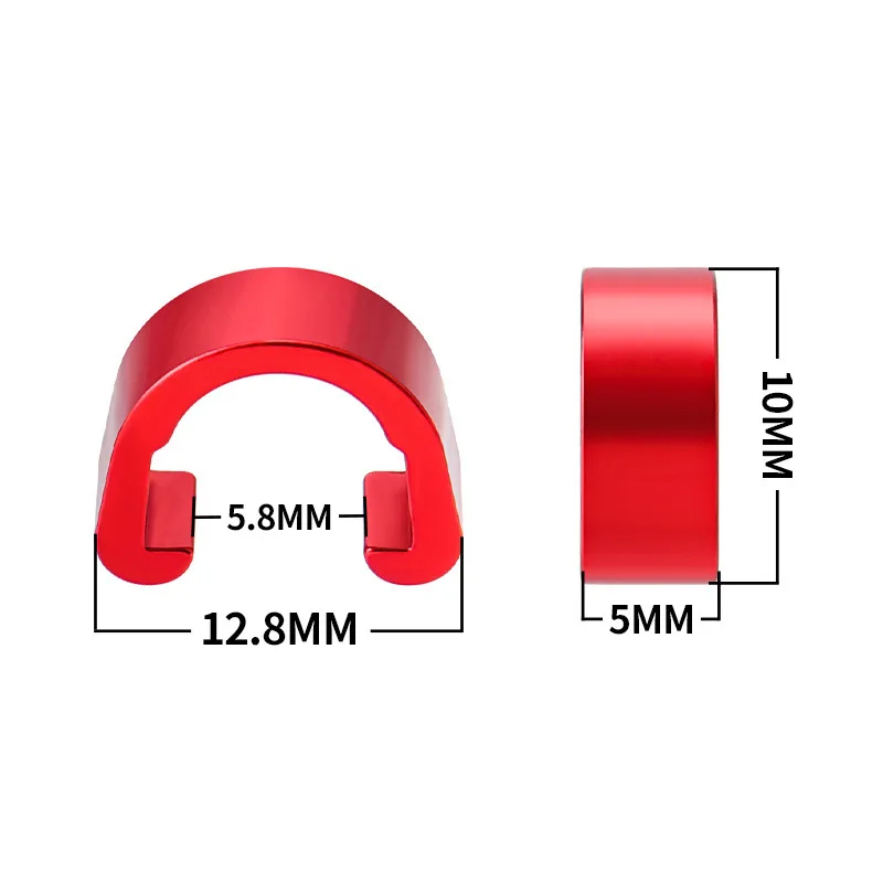 Bicycle Brake Cable, Derailleur Line Buckle, Tubing Cable C-Clip, Aluminum Alloy Fixed Clamp Clips, MTB Road Bike, 10Pcs