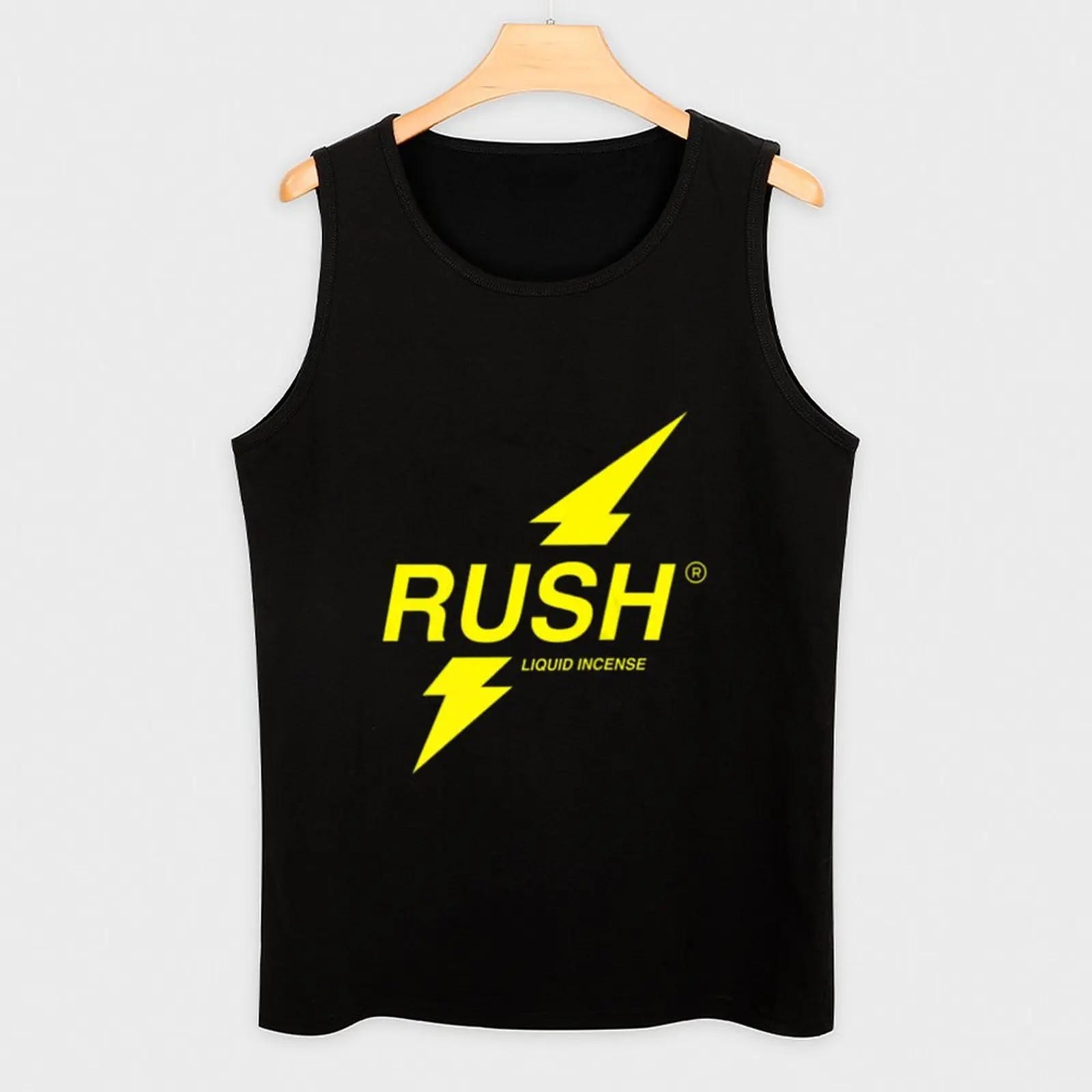 Mens Rush Poppers Liquid Incense The Original Gay Bottom Chest Tank Top Vest Bodybuilding shirt