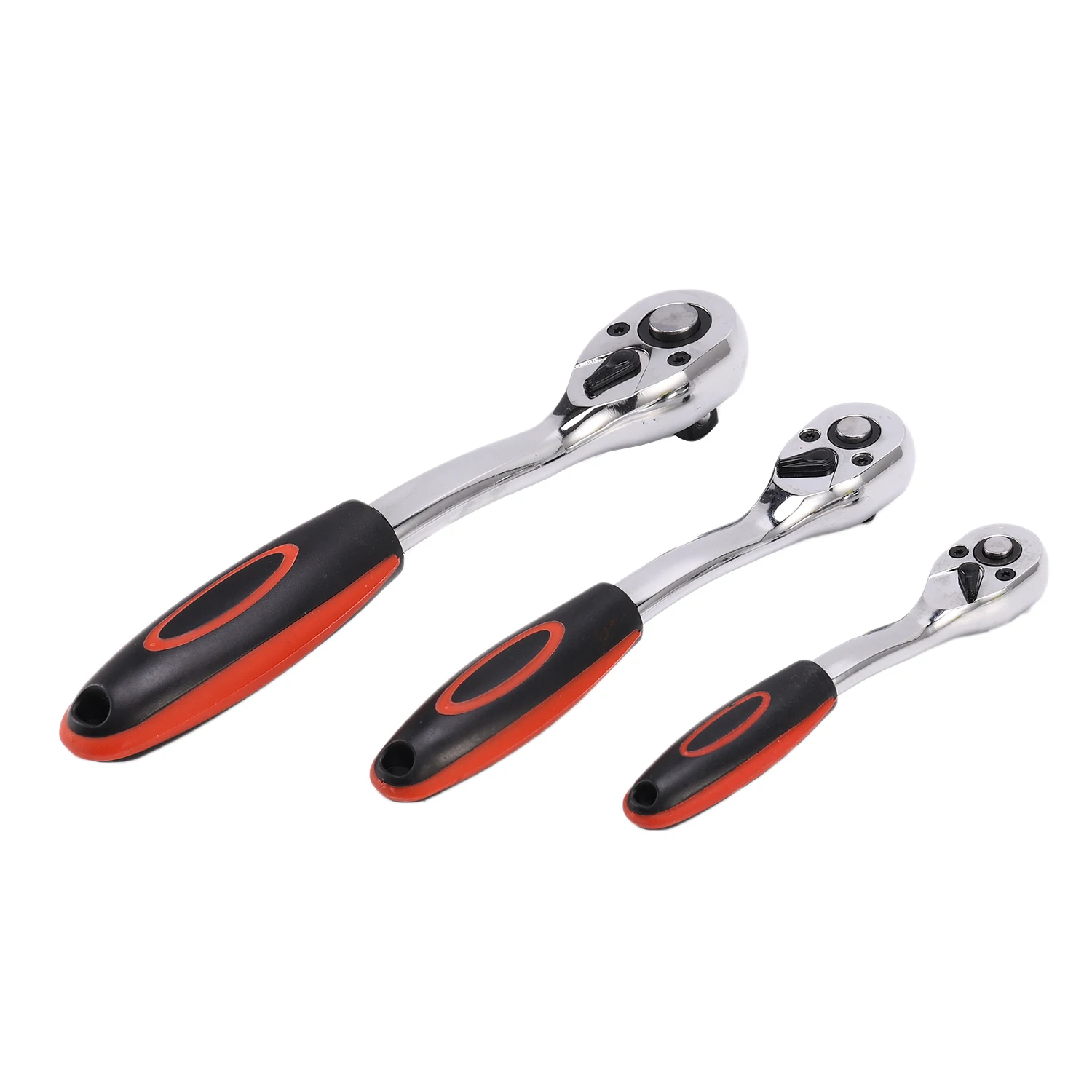 New 72T Ratchet Teeth 1/4 Inch, 3/8 Inch, 1/2 Inch Quick Ratchet Wrench Three Piece Set