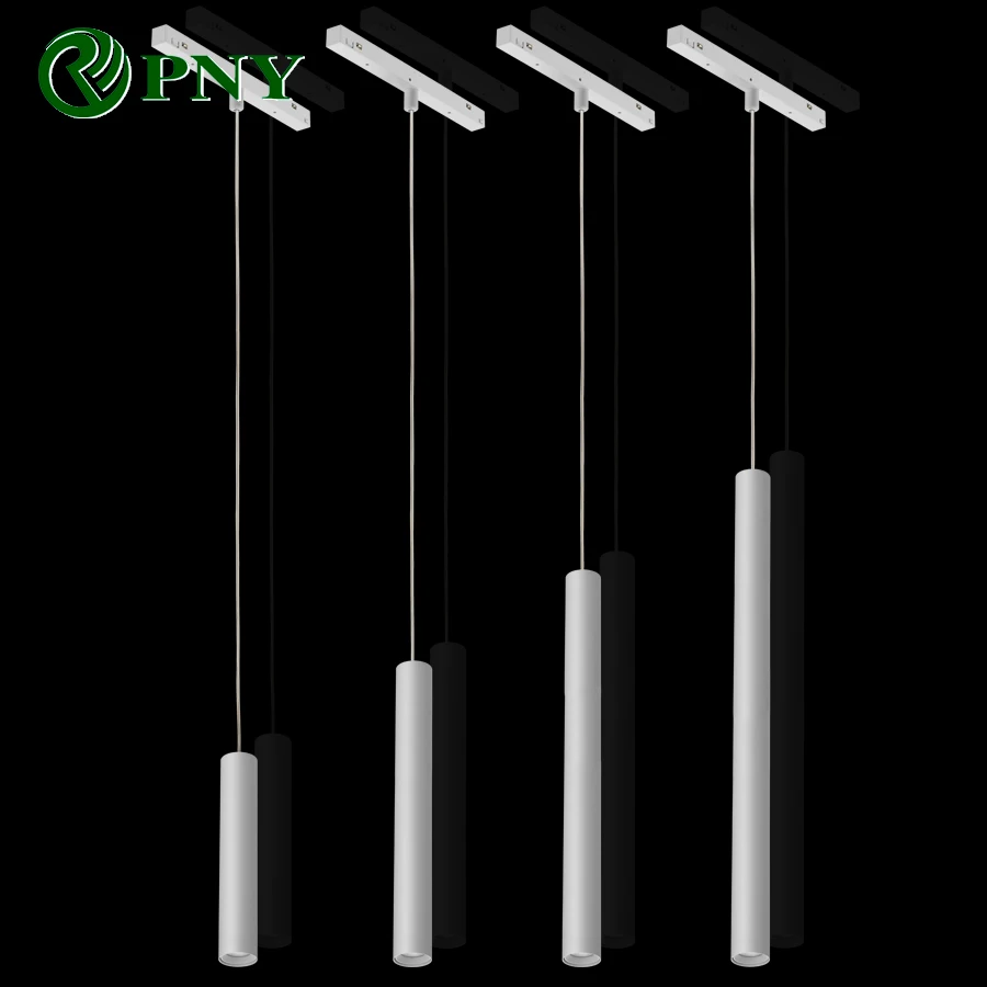 

White LED Magnetic Track Light Magnet Track Lighting System Suspended Spotlight Living Room Ceiling Rail Decoration Pendant Lamp