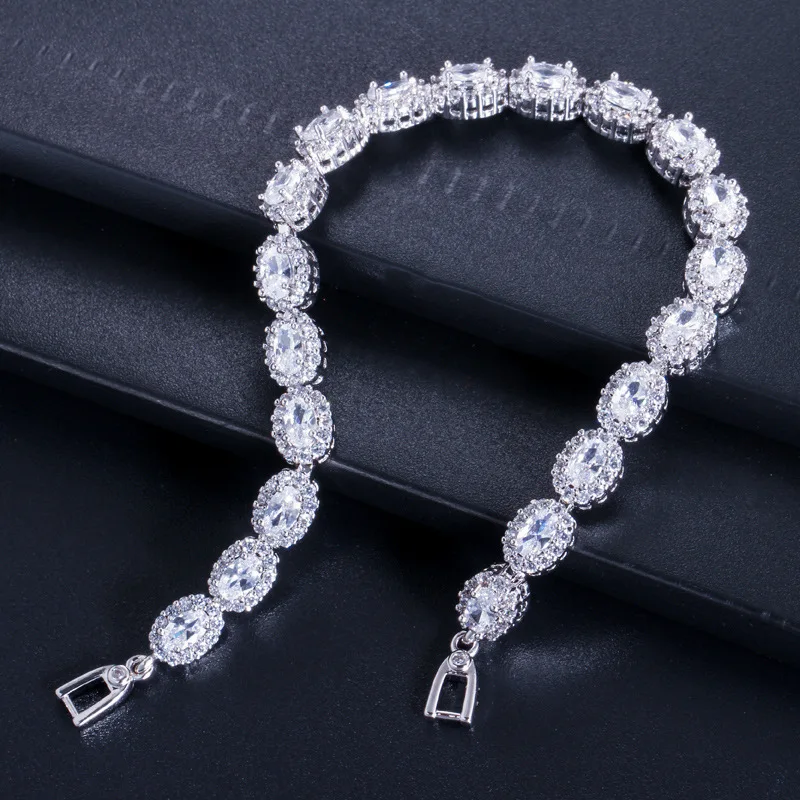 Women's Fashionable Copper Micro-Set Zircon Bracelet Eco-Friendly Jewelry Accessory for Parties And Birthdays