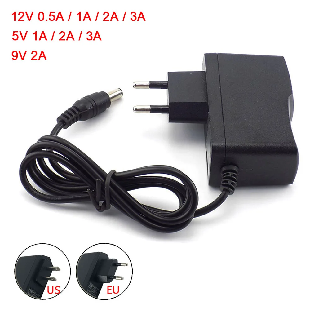 100-240V AC to DC Converter 12V 9V 5V 1A 2A 3A 0.5A Power Adapter Supply Transformer Charger 5.5mm x2.1 2.5mm for CCTV led strip