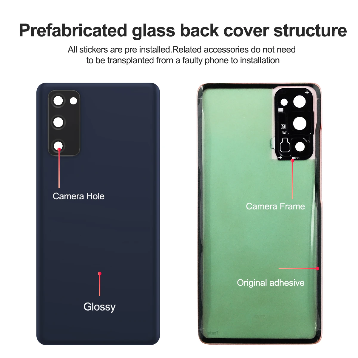 Back Cover Battery Cover Case Replacement for Samsung S20FE 5G SM-G7810 G781U G781E/DS G781B G781 Back Cover Repair Parts Door