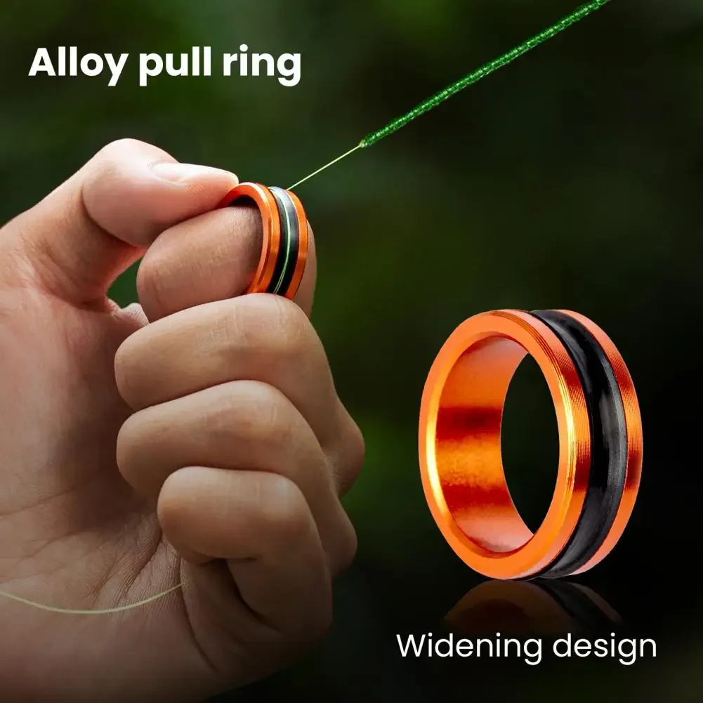 

Piercing line extractor, rubber anti-slip ring, portable line traction loop, fishing equipment tool made of aluminum alloy, 1/2