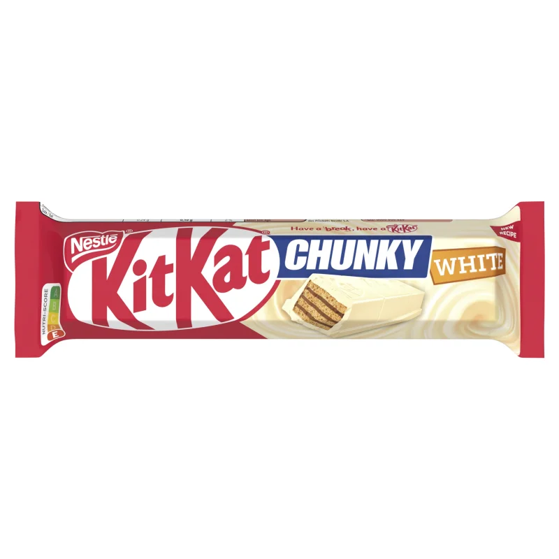 KitKat-Jarra gruesa de gofres blanca recubierta con Topping blanco, 40 g