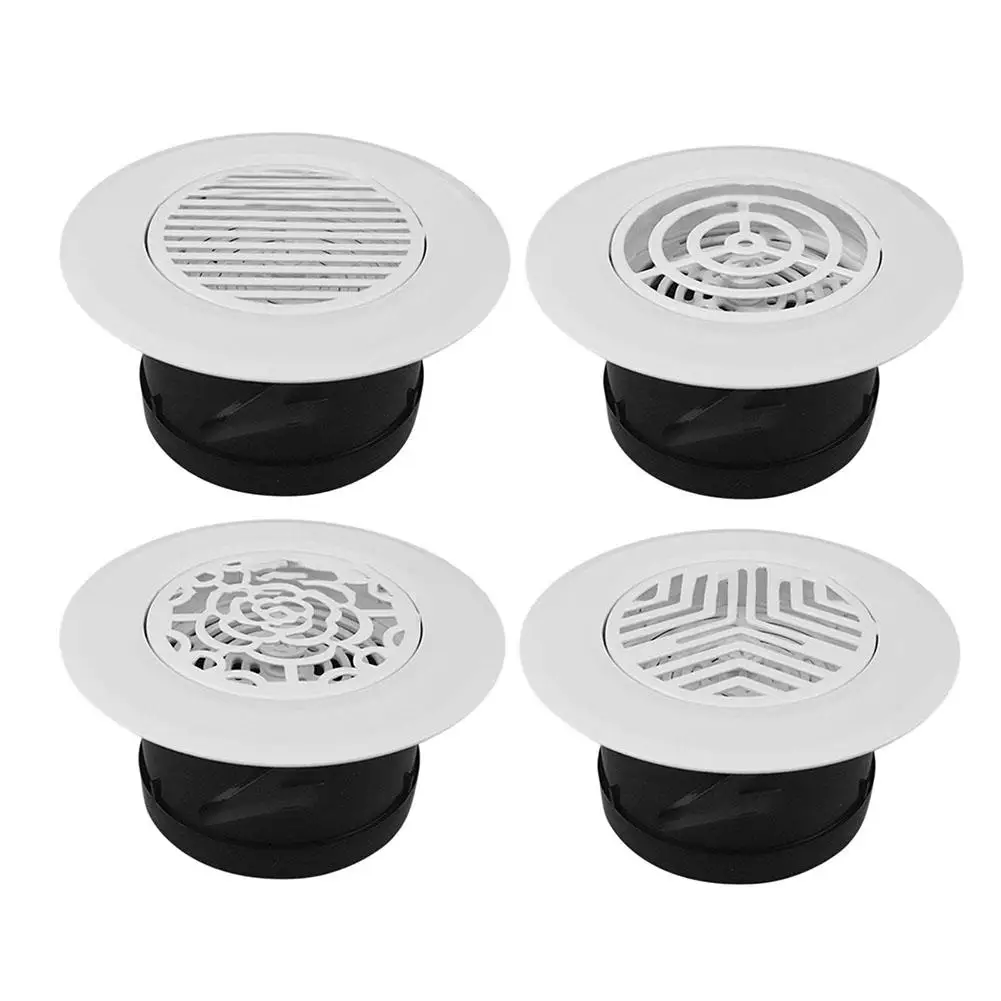 NEW Embedded Fresh Air Outlet Sleek Adjustable Round Air Vent Frameless Pre-buried Fresh Air Outlet ABS Tool Accessories