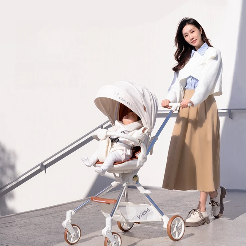 Vinng Lightweight And Simple Folding Travel Stroller Multi Functional Luxury Baby Stroller With High Aesthetic Value