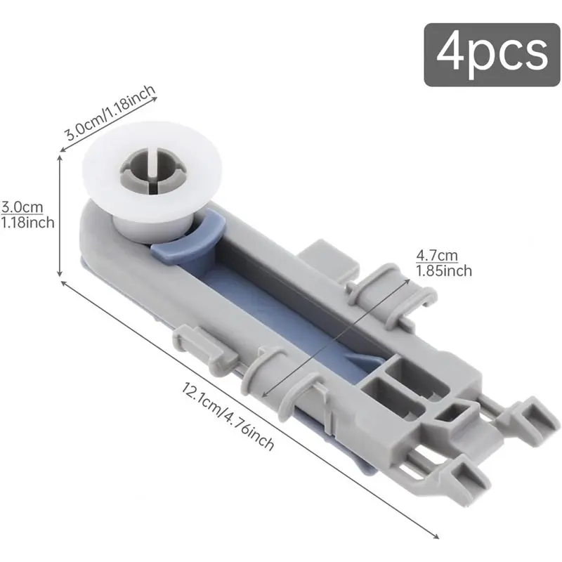 B06B-WP8561996 Dishwasher Upper Rack Wheel Adjuster,4PCS Fit For Whirlpool,Kitchenaid,Magic Chef Dishwashers Top Rack Parts - view 6