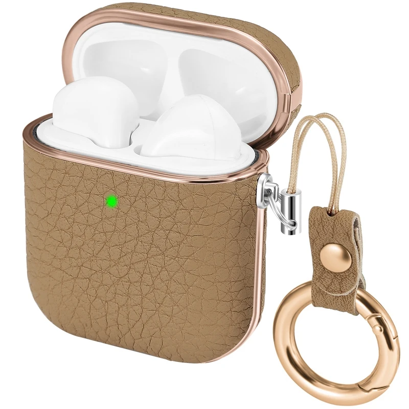 Juste de protection en cuir pour écouteurs, motif litchi, housses de téléphone sans fil, sauna, génération 1/2