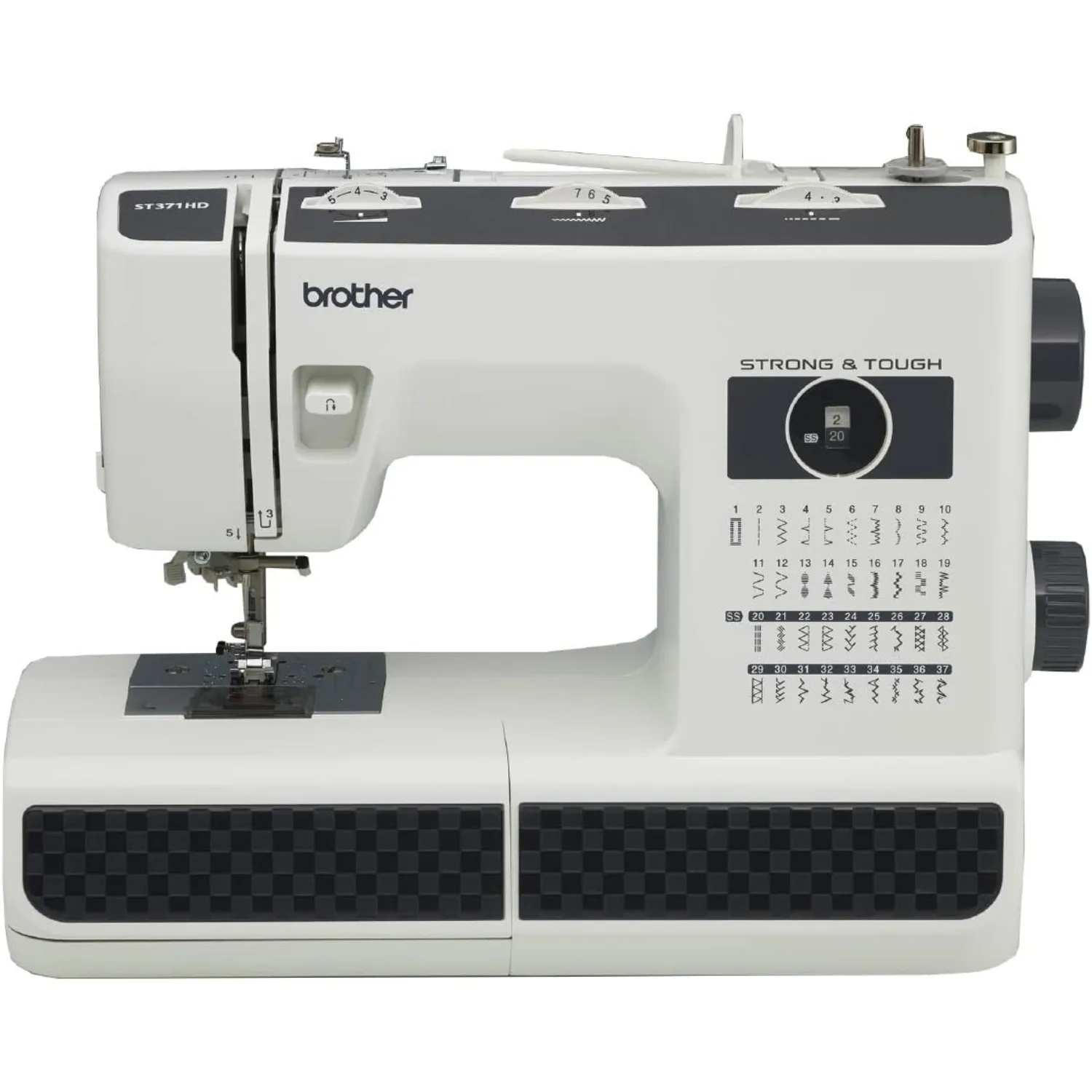 ST371HD Sewing Machine, Strong & Tough, 37 Built-in Stitches, Free Arm Option, 6 Included Feet