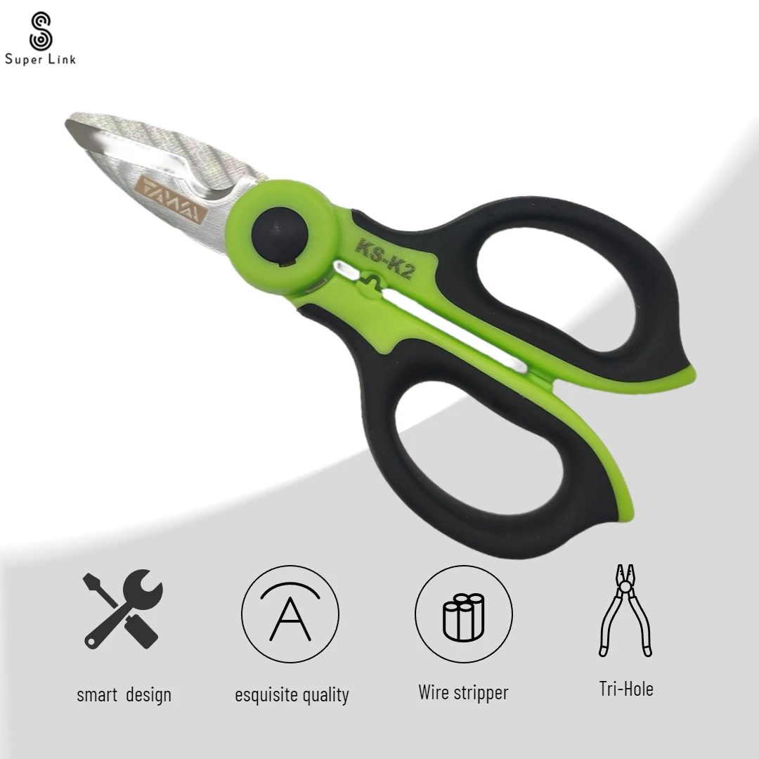 

TAWAA KS-K2 Kevlar Scissors Fiber Optic Cut Tools Kevalr Cutter Hand Tool Stainless Steel Scissors Optical Wire Free shipping