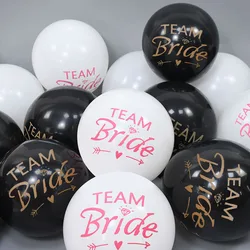 10pcs Team Bride Latex Balloons Bachelorette Party Bridal Shower Bride To Be Air Balloon Decorations Wedding Engagement Supplies