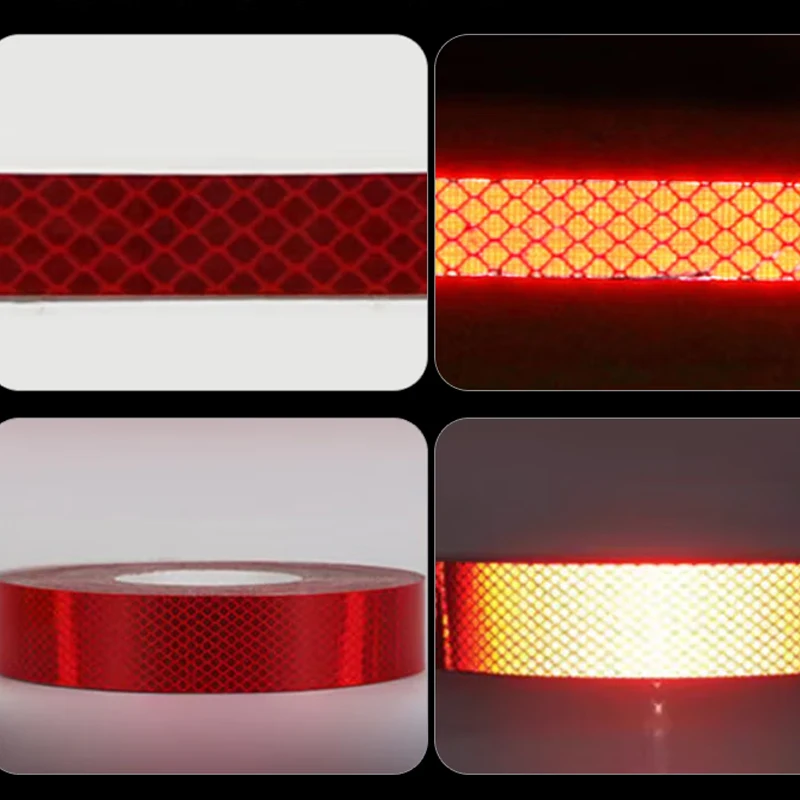 3M 4092 الماس الأحمر الصف عاكس ملصق كامل المنشور فيلم سيارة الدراجة EV تحذير السلامة الشريط