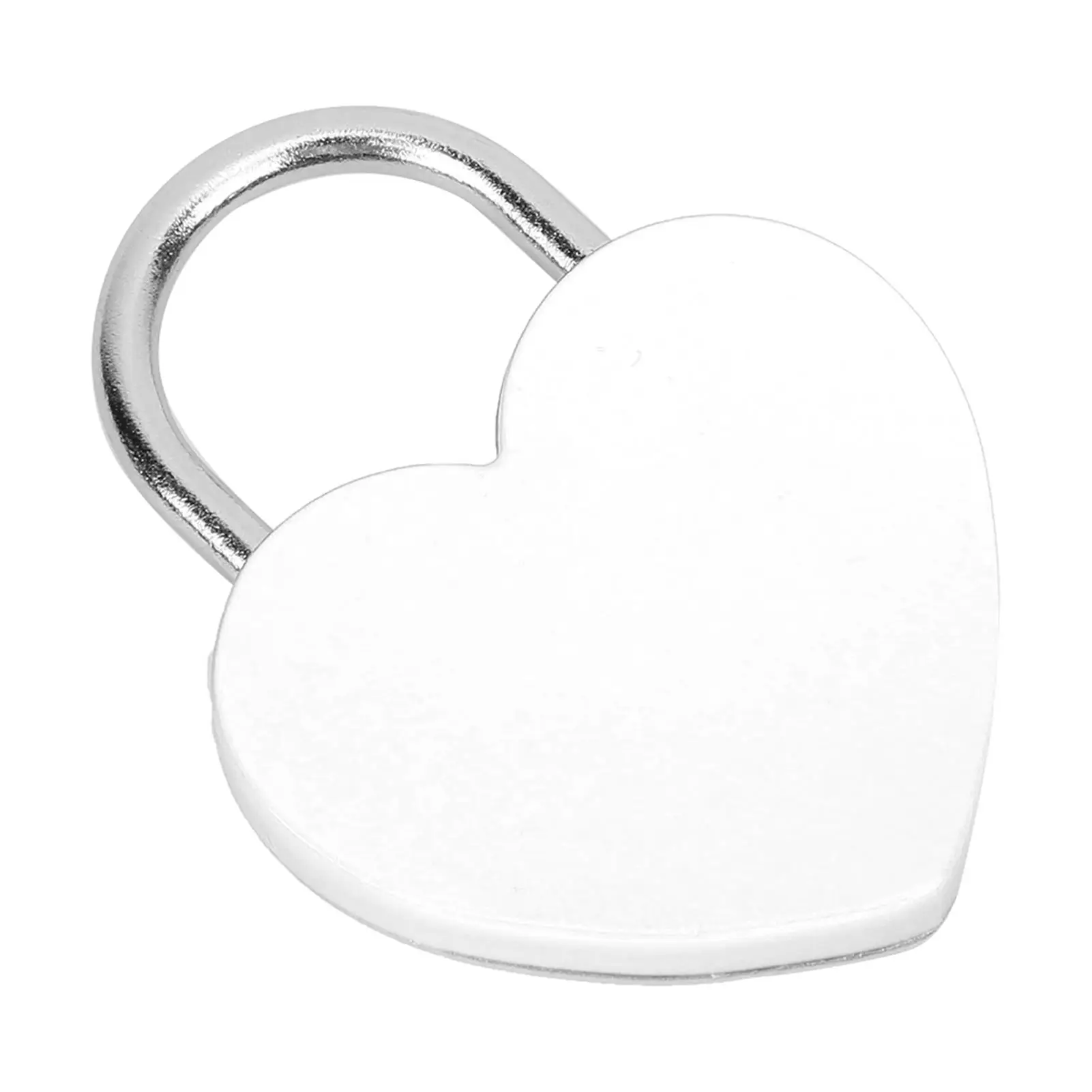 قفل ملون على شكل قلب مع لوازم حرفية معدنية رائعة لتزيين المنزل مقاس 45 × 59 مم باللون الأبيض