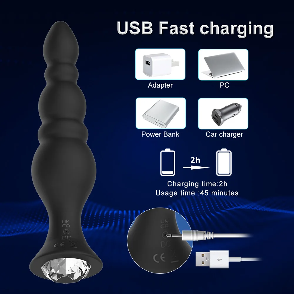 4 Sizes Anal Plug Vibrator Wireless Remote Control Massager Anal Prostate Stimulator Adult Male Female Sex Toy