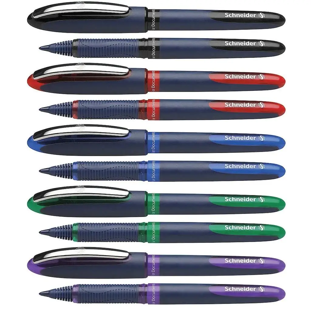 Schneider One Business 0.6 Signature Pen 5 Pcs Different Colors High Quality German Brand Office And School Supplies Sign