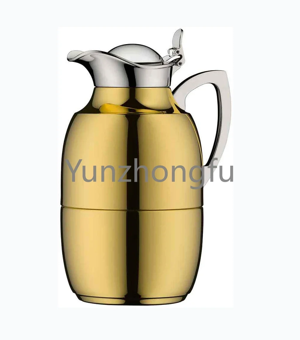 Black Diamond Chrome-Plated Vacuum Glass Insulation Pot Household Thermos Coffee Pot Teapot