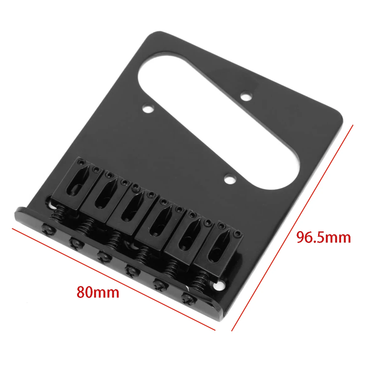 Pratico cordiera a ponte posacenere a 6 selle per chitarra elettrica Telecaster Tele (nero)