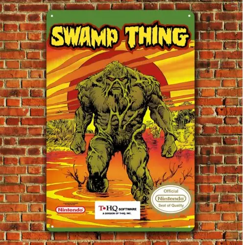 Металлический постер для видеоигр Swamp Thing-20x30 см (8x12 дюймов) в стиле ретро