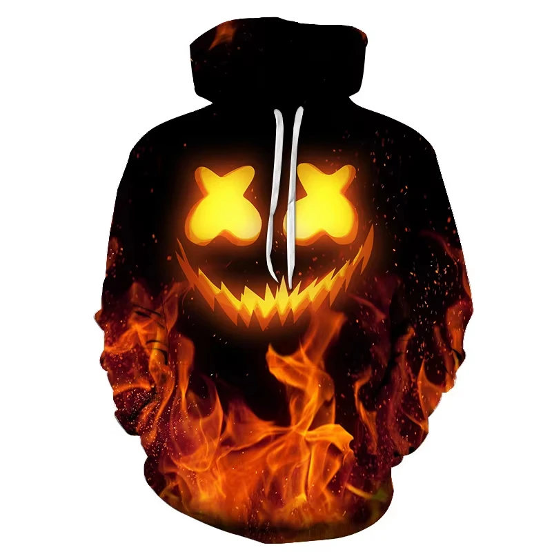 Śmieszne męskie Halloween uśmiechnięta twarz bluza z kapturem 3d drukuj męska bluza z kapturem odzież męska męskie bluzy oversize bluza z kapturem — zdjęcie 5