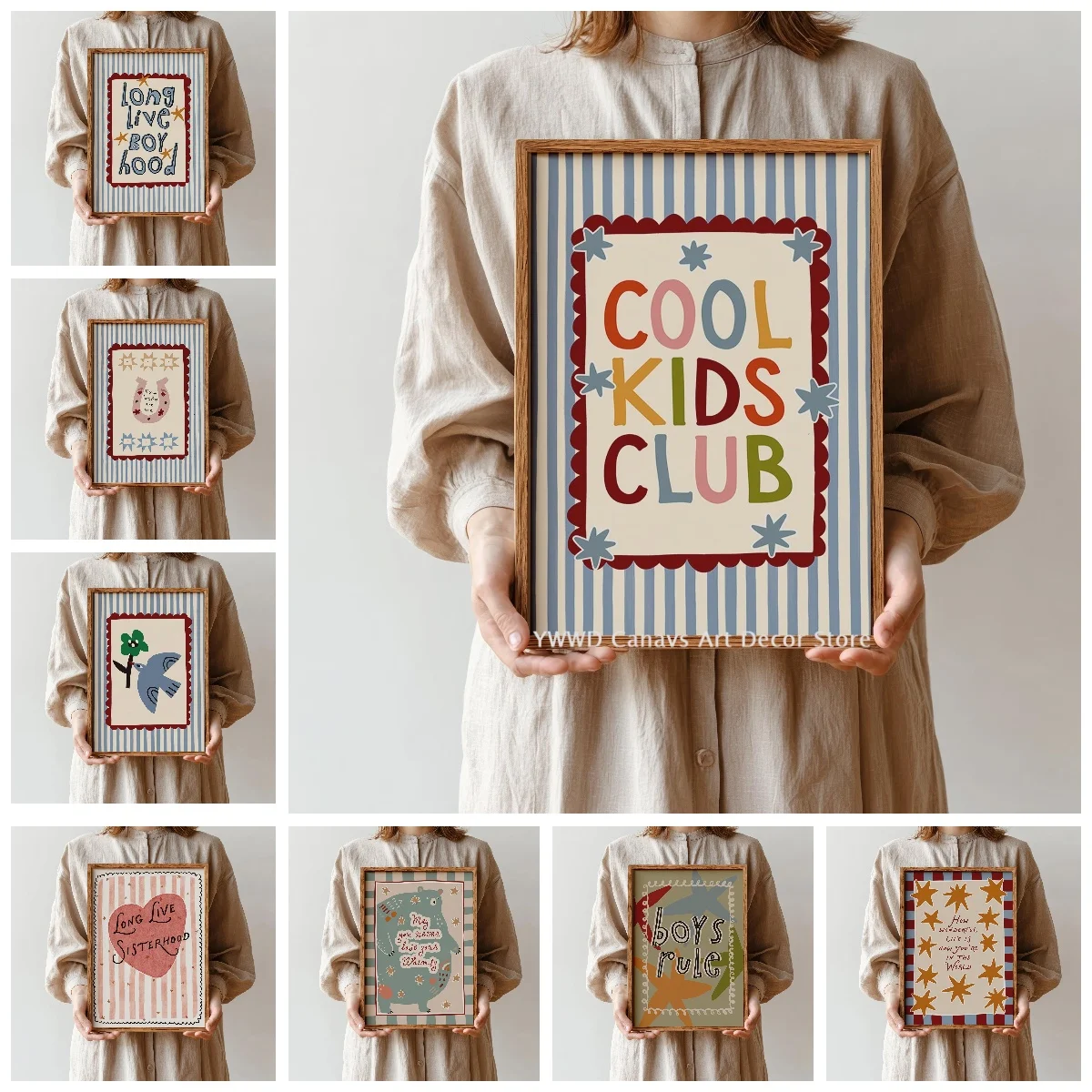 Home Decor How To - Cool Kids Club Kinderzimmer Leinwanddruck „Wie