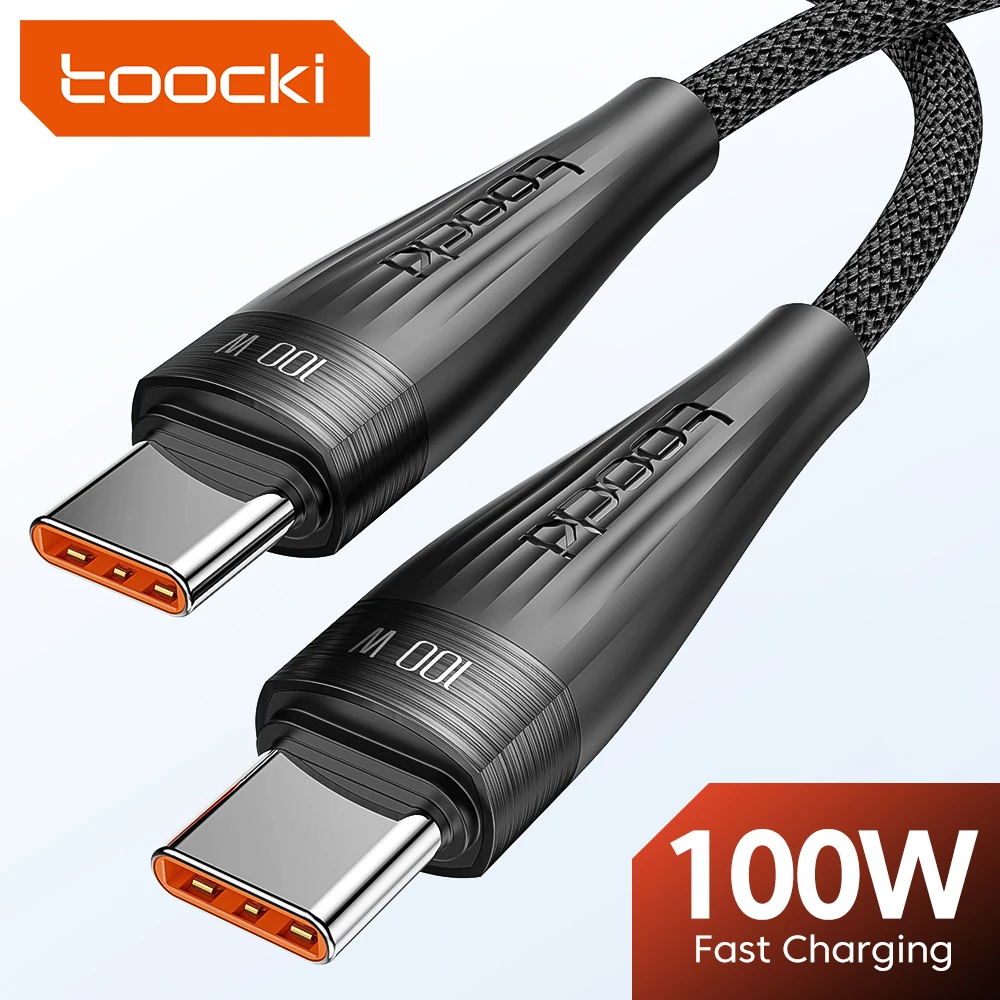 Toocki 100W USB C To USB C Cable PD Fast Charger Charging Type C to Type C Data Cord For POCO MacBook Samsung Oneplus Xiaomi