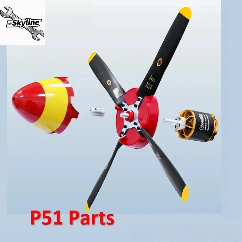 EP16*12 1612 4 Blades Propeller Spinner  Propellers Mount  5055 Motor For Flightline 1600mm Wingspan P-51 Mustang RC Plane Parts