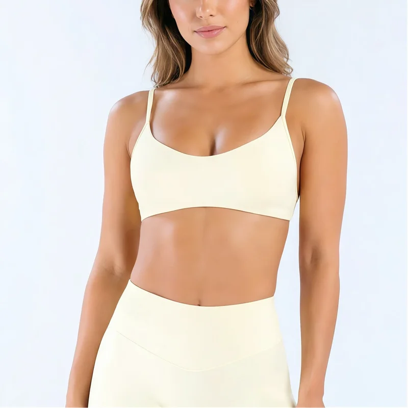 HISTELLO Impact Scoop Neck BH Damen Rückenfreier Fitness Gym Unterwäsche Nahtloser Workout Yoga BH Sexy Stoßfester Lauf-Sporttop – Detail 16