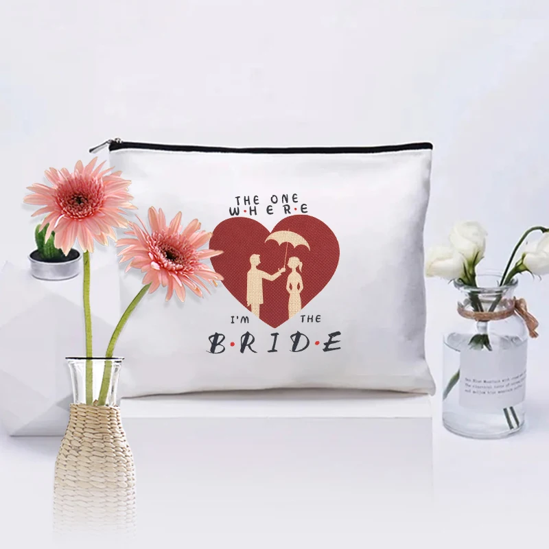 I'm The Bride Pattern Makeup Bag Newly Wedding Gifts for Couples Cosmetic Case Best Gifts Accessories for Engagement Wallet