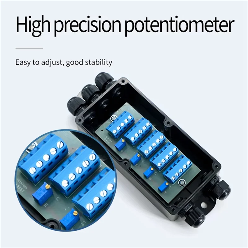 

A93E-4-In-1 Weighing Sensor Junction Box Junction Box Amplifier With Multiple Protections Connection: 1-4 Sensors,Belt Weighing