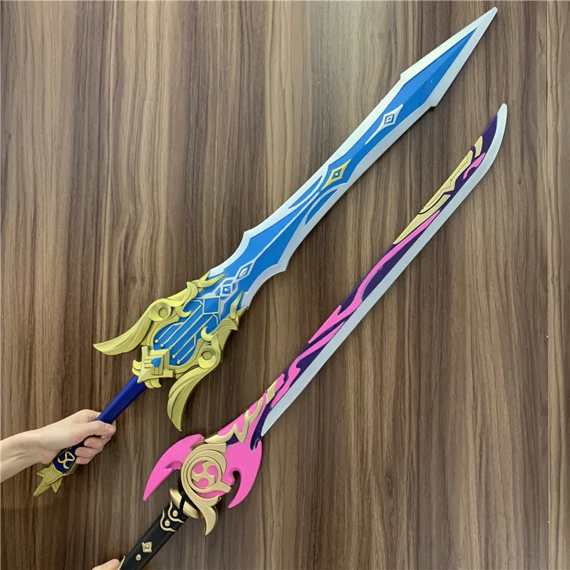 Genshin衝撃剣100/80センチメートル火災神の剣diluc剣スカイ剣コスプレ