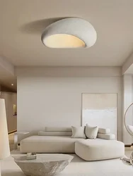 Nordic Minimalist Wabi Sabi Led Ceiling Lamps Chandelier Cream Style Bedroom Living Room LED Lights  Lampara Techo Ceiling Lamp