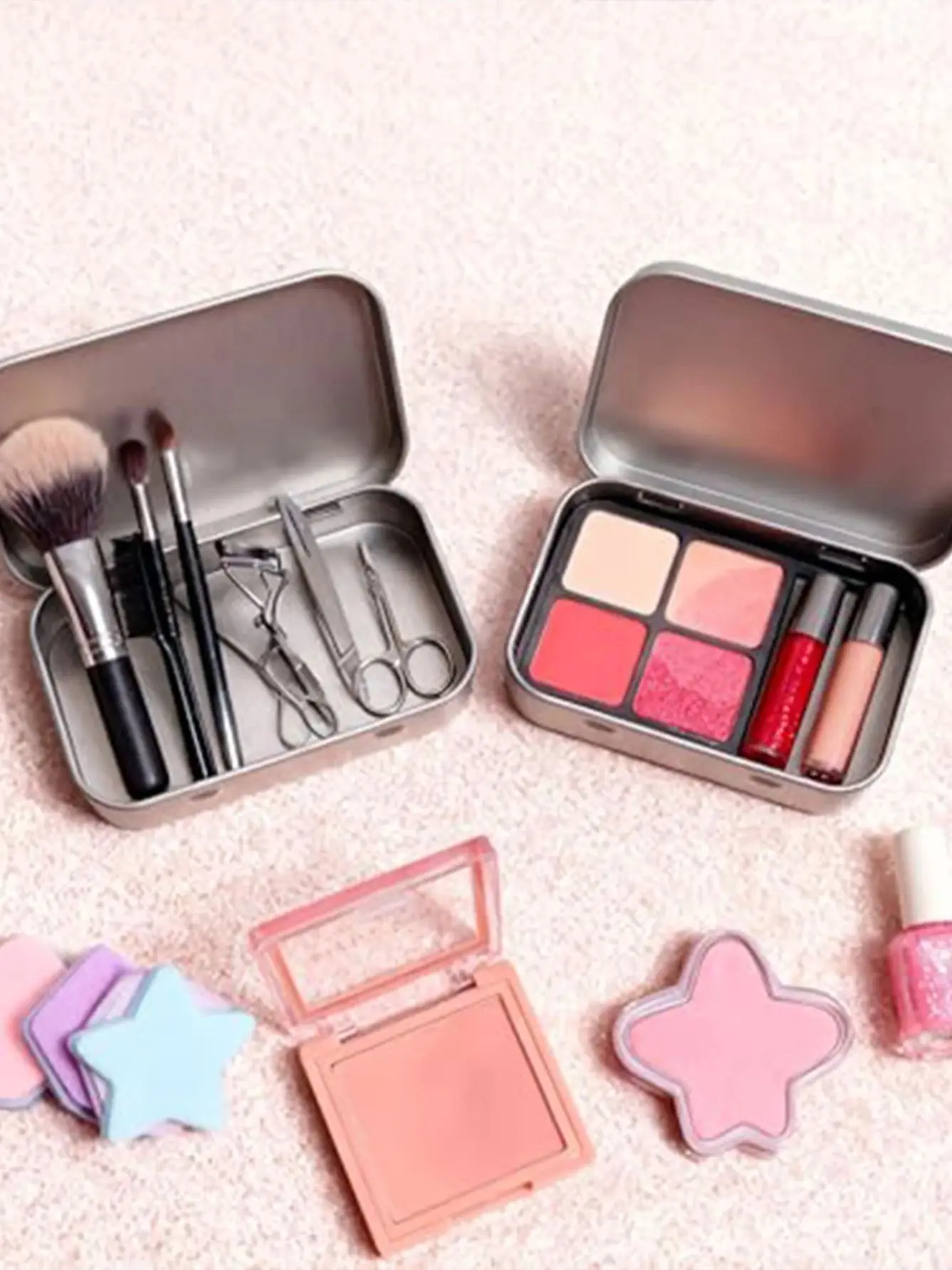 1–10 Stück Mini-Aufbewahrungsbox aus Metall, verzinnter Behälter mit Klappdeckel, Hochzeits-Schmuck-Pillendosen, tragbarer Kosmetik-Organizer – Detail 8