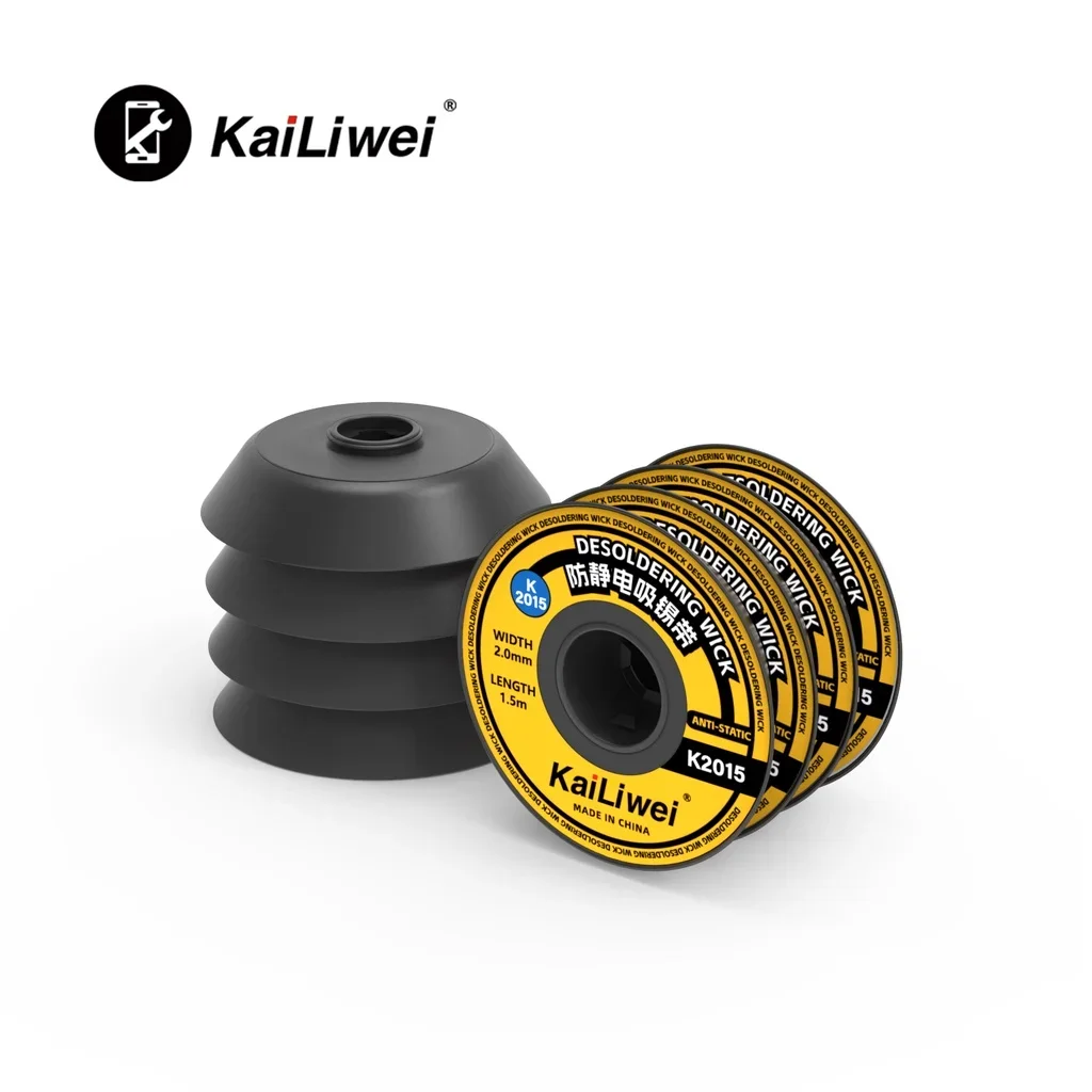 KaiLiwei K2015 Length 1.5 Width 2.0mm Solder Wick Remover Desoldering Braid Solder Sucker Flux Wick Cable for Iphone Motherboard