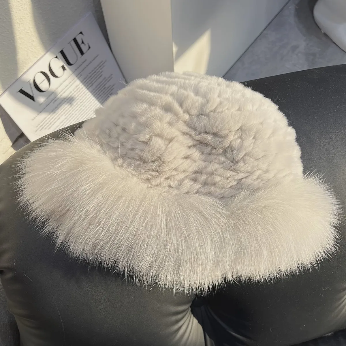 ICYMI Winter Real Fur Hat Women Warm Knitted Genuine Real Rabbit