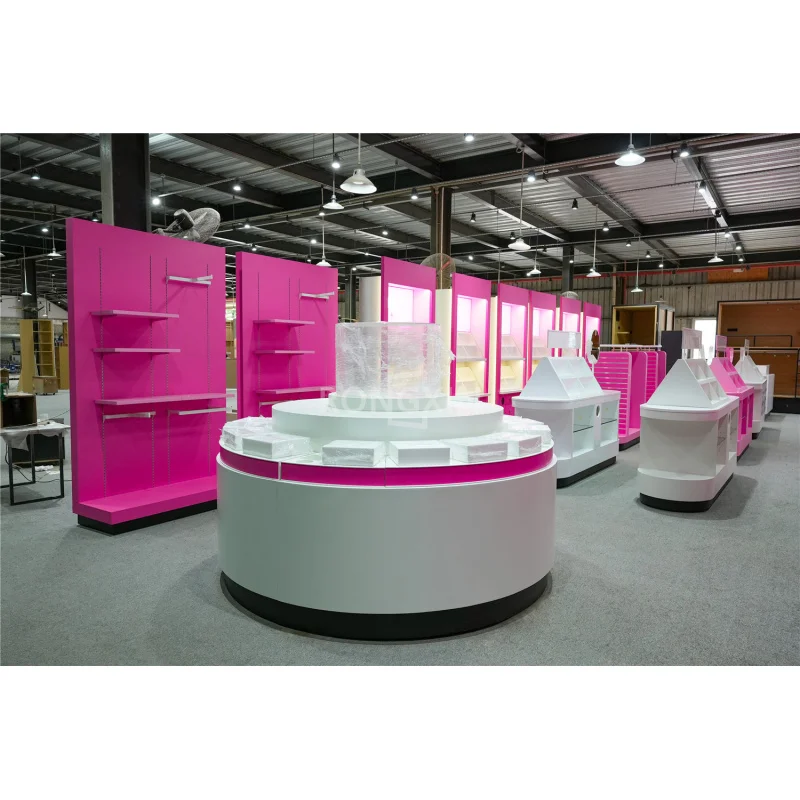 Custom.Customized التجزئة متجر مستحضرات التجميل ديكور داخلي أفكار تصميم متجر ماكياج رفوف الوقوف متجر الأثاث