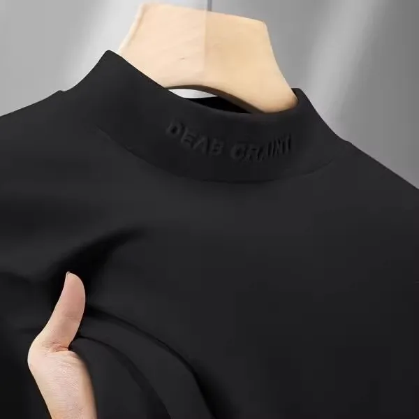 قميص رجالي بأكمام طويلة للخريف والشتاء مبطن بالصوف من الجانبين، ياقة دافئة، ملابس عمل ضيقة، طبقة أساسية بأسلوب عصري #4