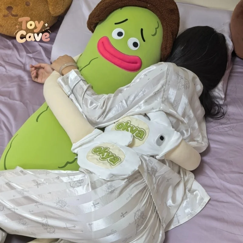 Okya Bitter Gourd King Sleeping Plush Patting Hugging Pillow Tapping Soothing Comforting Doll Adult Cushion Plushie Gift Toys