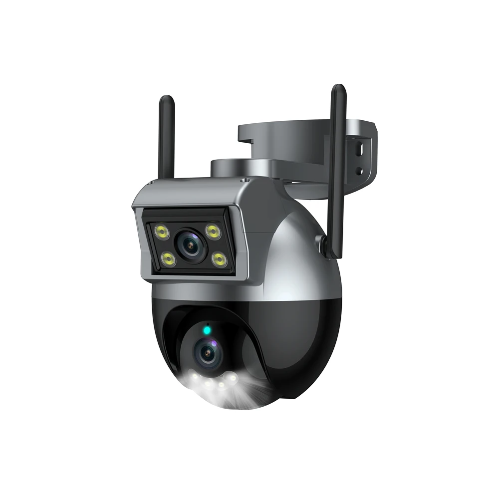 4MP ICAM365 Dual Lens Outdoor WIFI IP Camera Waterproof Color Night Vision CCTV Speed Dome Wireless Security IP Camera