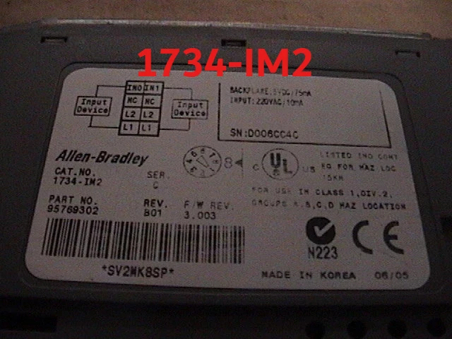 

Used For Allen-Bradley 1734-IM2 Point I/O 2 Point Digital Input Module
