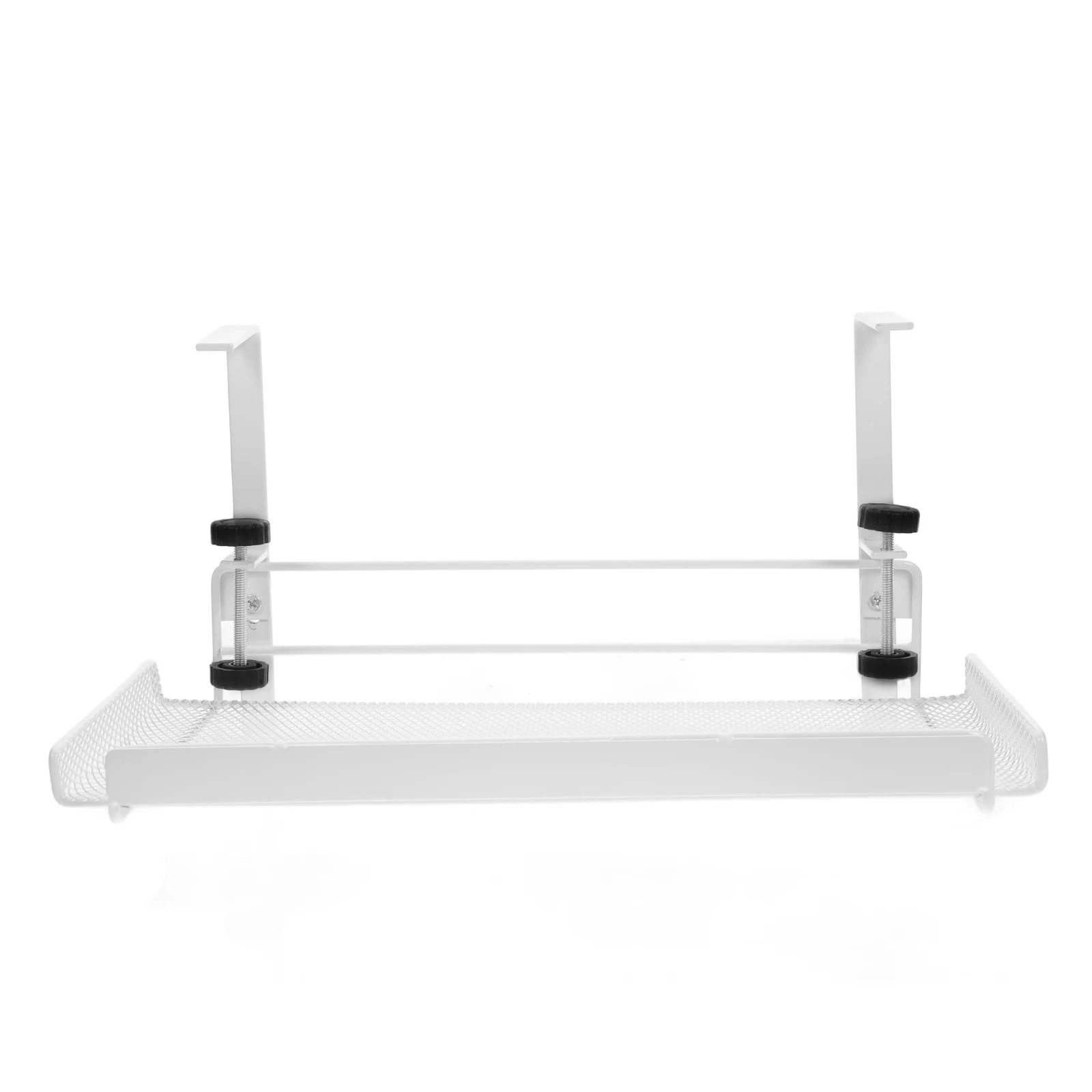 

Desk Storage Tray Clamp ganizer Cable Management Cord under Hanging Shelf Office Stationery Wire Spacious Carbon Steel