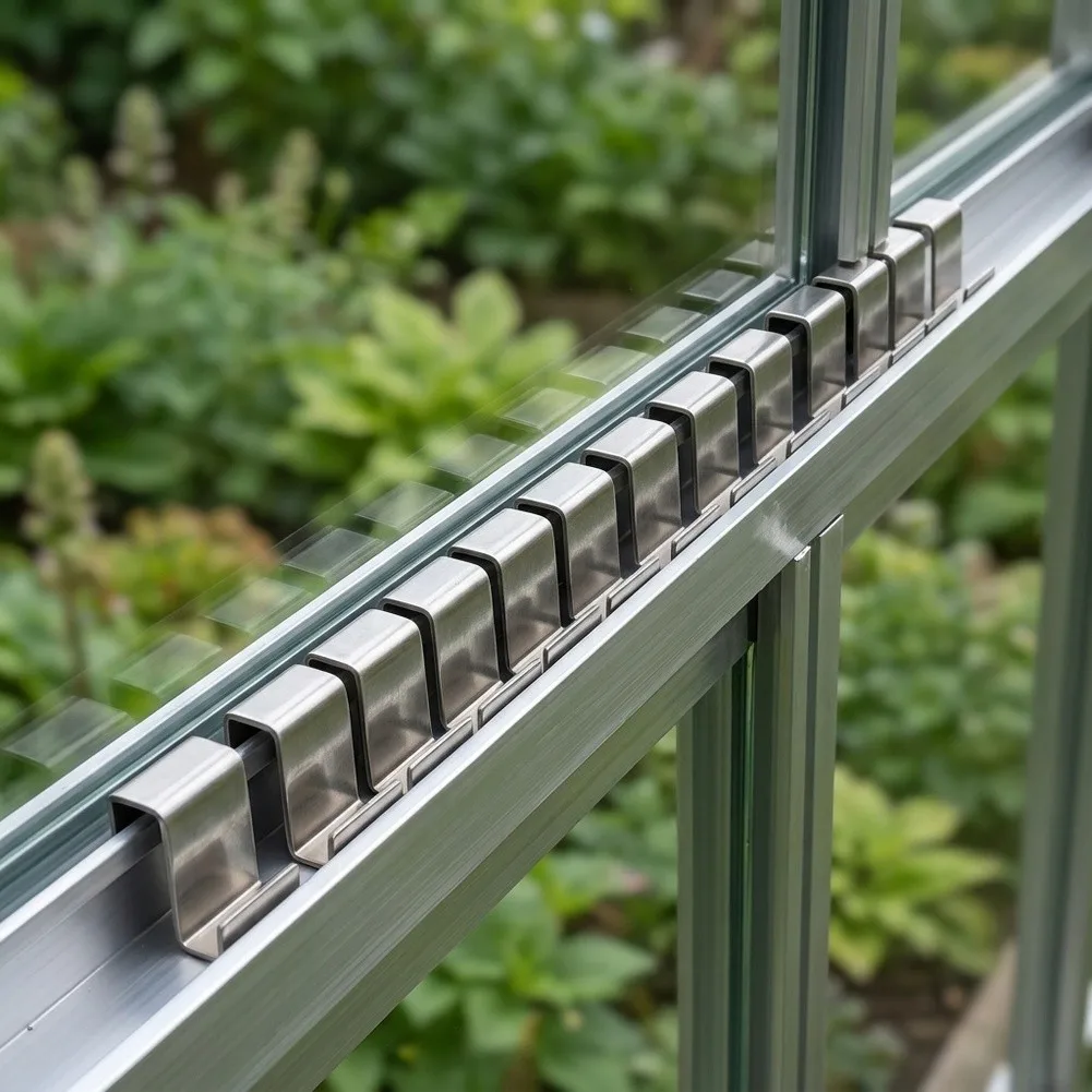 Greenhouse Glass Z Clips for Structural Reinforcement During Rainstorms Replacement Parts for Aluminum Greenhouses