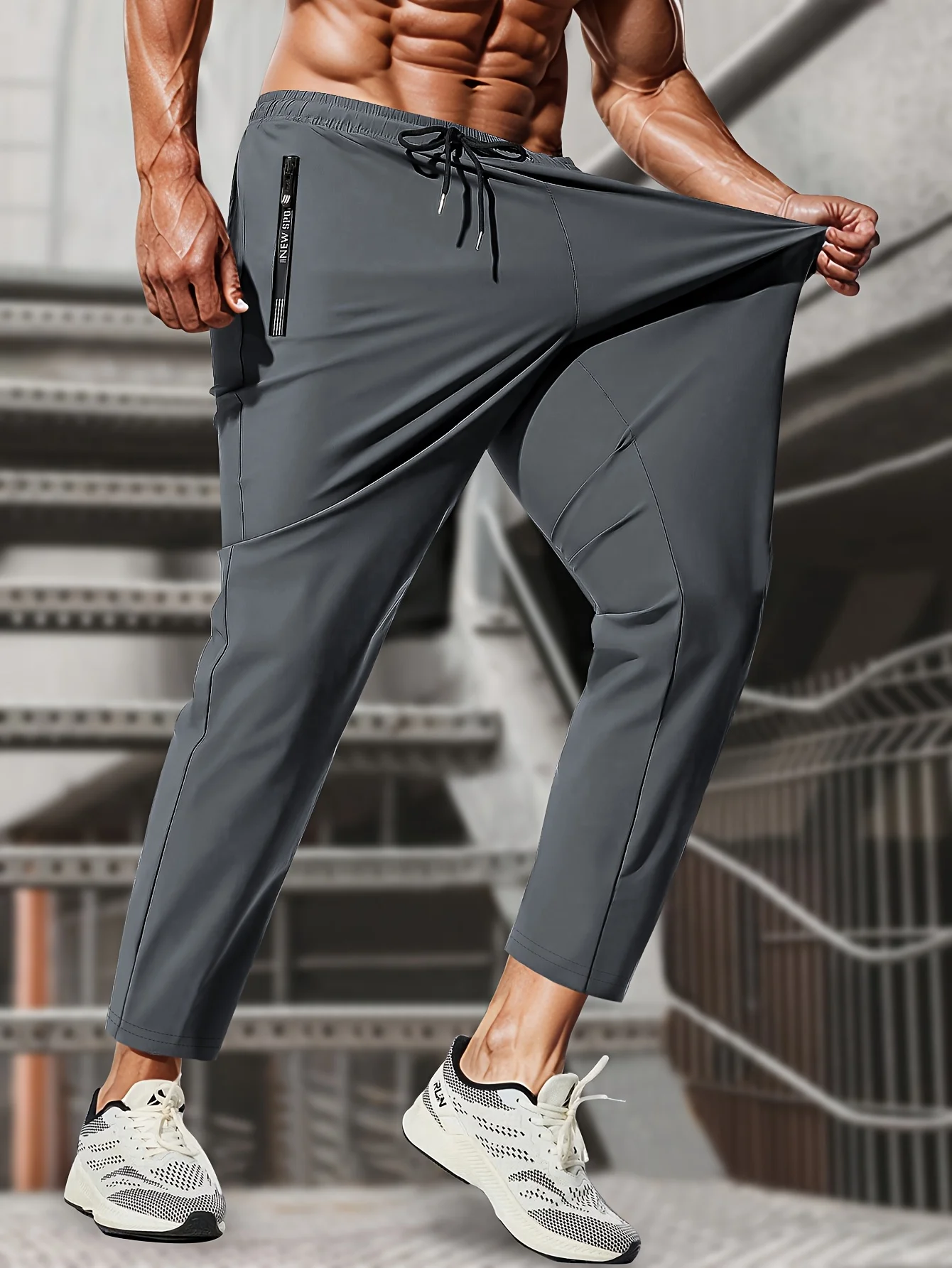 Joggingbroek Man Vissen Heren Hoge Stretch Ijs Zijde Joggingbroek Met Ritszakken Ademende Elastische Sportbroek Heren Cadeau