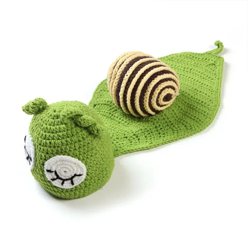 1 PCS Newborn One-Piece Snail Photography Costume Baby 100-Day Full Moon Photography Costume Hand-Woven Photo Props