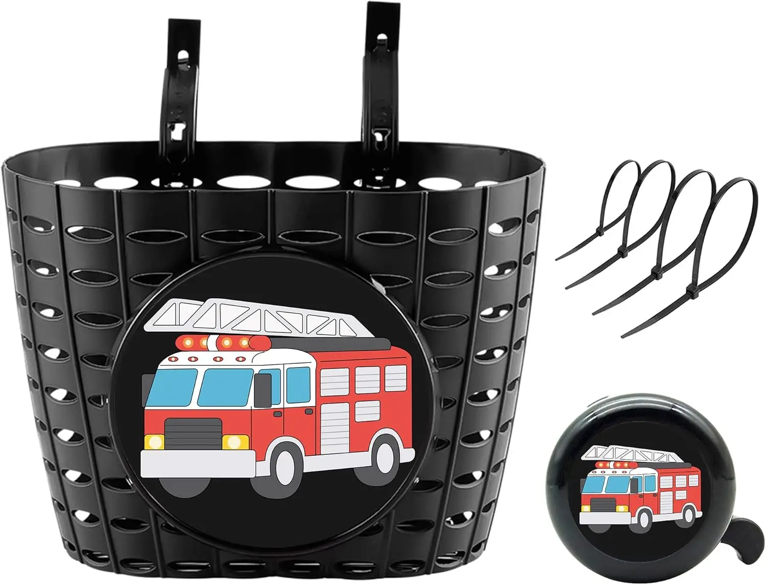 

Детская корзина для велосипеда с колокольчиком, переднее хранилище на руль для детских велосипедов и самокатов