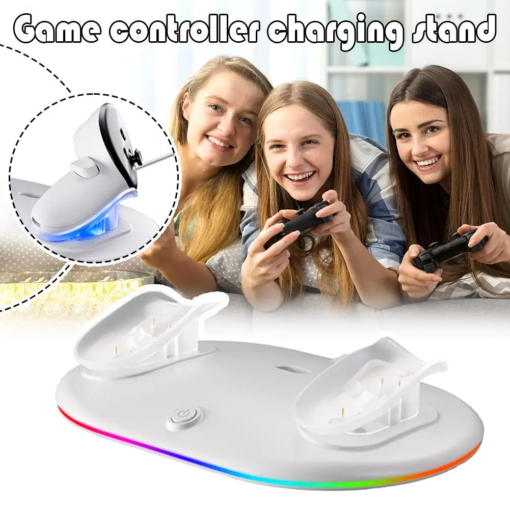 

Зарядная станция для контроллера Meta 2/3/3s, магнитная зарядная док-станция для контроллеров VR Meta 3S с 2 батареями M6O8