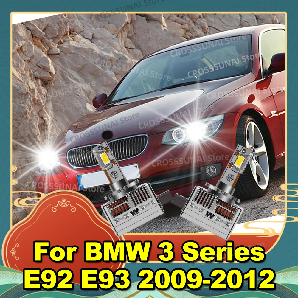 

LED Car Headlights HID Bulbs Turbo Lights 50000LM 6000K Auto Lamp CANbus For BMW 3 Series E92 E93 2009 2010 2011 2012