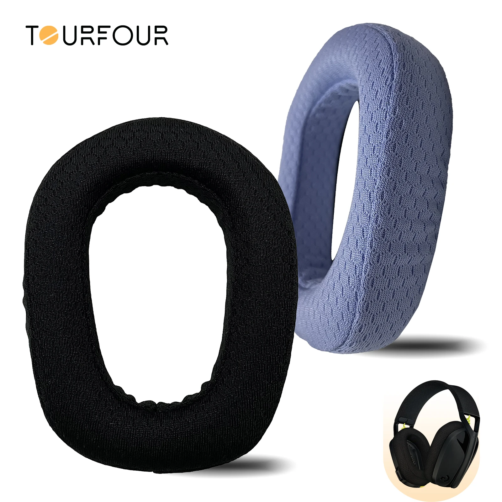 TOURFOUR Replacement Earpads for Logitech G435,Zone Vibe 100 Headphones Ear Cushion Cover Sleeve Earmuffs Headset headband